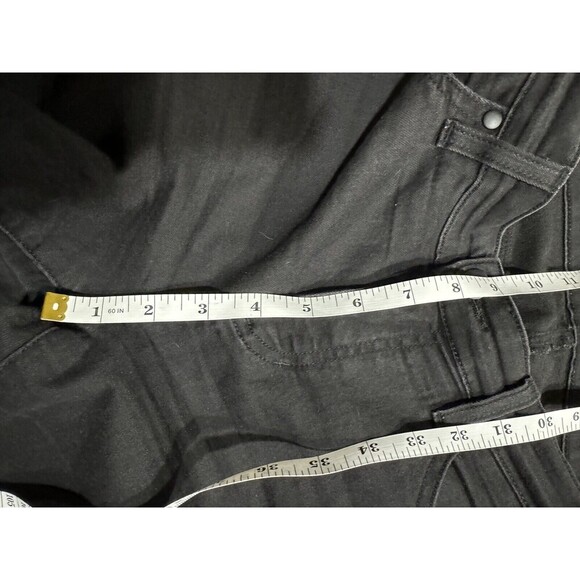 Eileen Fisher Organic Cotton Stretch Mid Rise Skinny Solid Black Jeans 8 - Picture 7 of 9